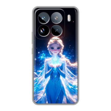 Силиконовый чехол на Xiaomi 15 Pro с принтом Холодное сердце Frozen Силиконовый чехол на Xiaomi 15 Pro с принтом Холодное сердце Frozen