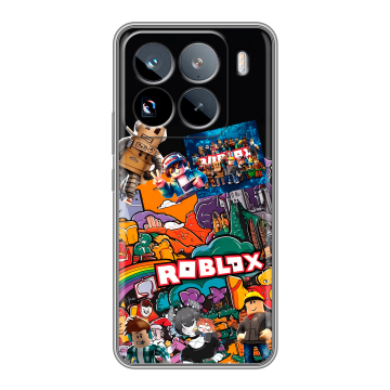 Силиконовый чехол на Xiaomi 15 Pro с принтом Roblox Роблокс