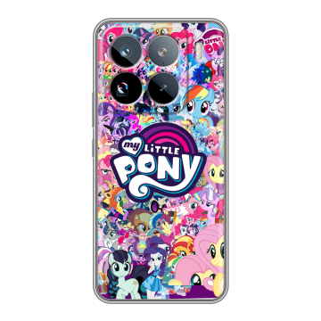Силиконовый чехол на Xiaomi 15 Pro с принтом My little pony Дружба чудо Силиконовый чехол на Xiaomi 15 Pro с принтом My little pony Дружба чудо