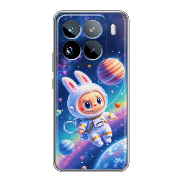 Силиконовый чехол на Xiaomi 15 Pro с принтом Labubu Лабубу