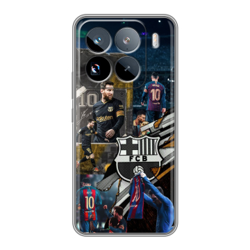 Силиконовый чехол на Xiaomi 15 Pro с принтом Messi Barcelona