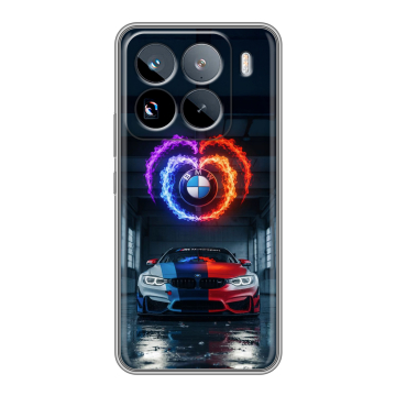 Силиконовый чехол на Xiaomi 15 Pro с принтом BMW БМВ Силиконовый чехол на Xiaomi 15 Pro с принтом BMW БМВ