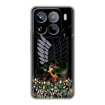 Силиконовый чехол на Xiaomi 15 Pro с принтом Атака титанов Силиконовый чехол на Xiaomi 15 Pro с принтом Атака титанов