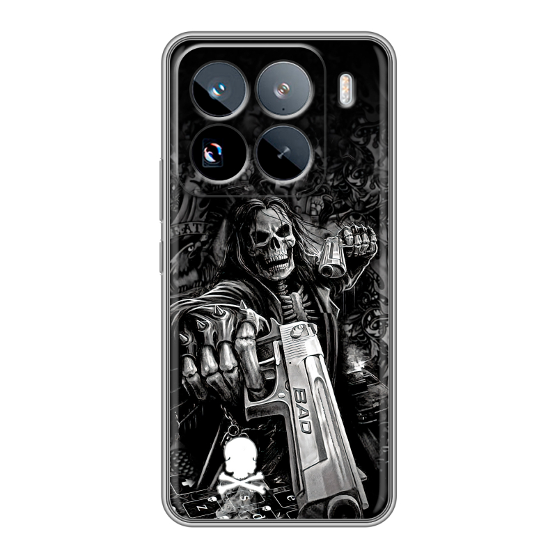 Силиконовый чехол на Xiaomi 15 Pro с принтом Скелет Силиконовый чехол на Xiaomi 15 Pro с принтом Скелет