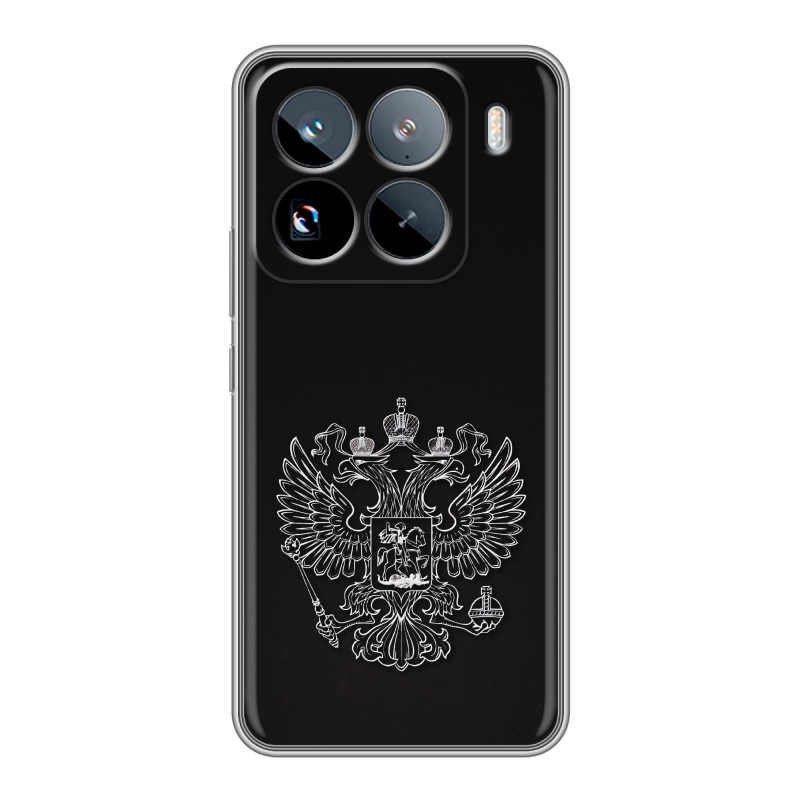 Силиконовый чехол на Xiaomi 15 Pro с принтом Герб России Силиконовый чехол на Xiaomi 15 Pro с принтом Герб России