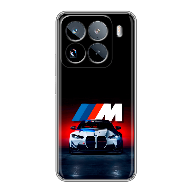 Силиконовый чехол на Xiaomi 15 Pro с принтом БМВ BMW Силиконовый чехол на Xiaomi 15 Pro с принтом БМВ BMW