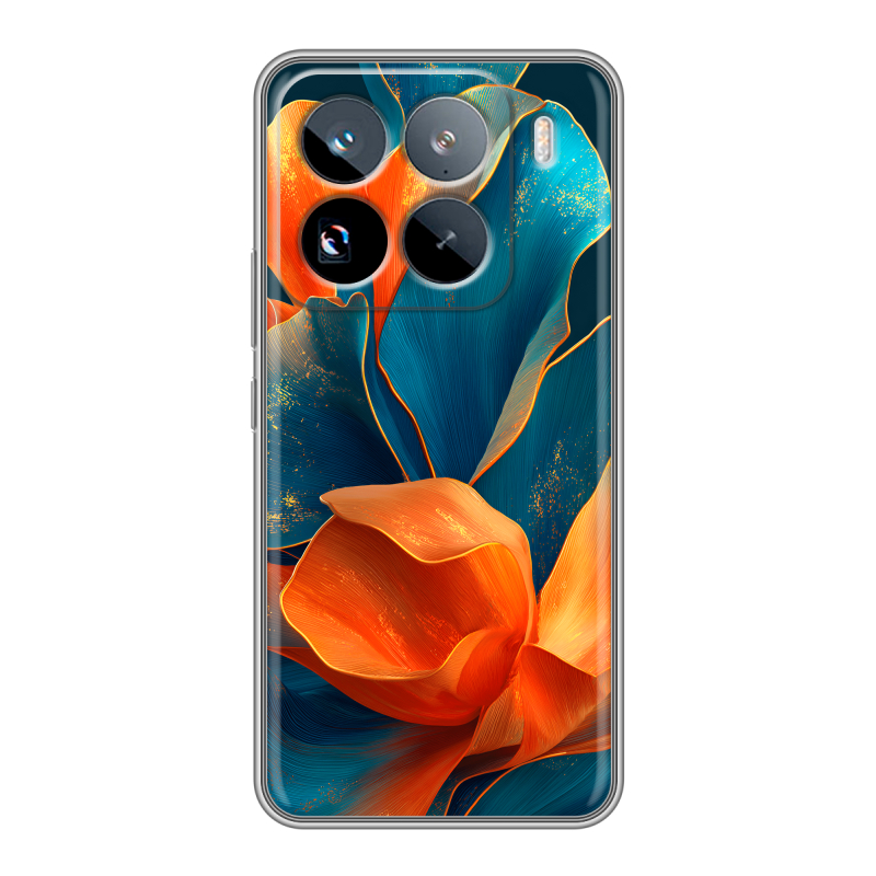Силиконовый чехол на Xiaomi 15 Pro с принтом Цветы Силиконовый чехол на Xiaomi 15 Pro с принтом Цветы