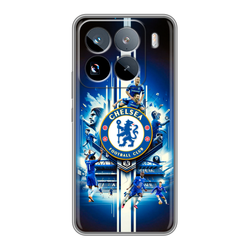 Силиконовый чехол на Xiaomi 15 Pro с принтом Chelsea Челси Силиконовый чехол на Xiaomi 15 Pro с принтом Chelsea Челси