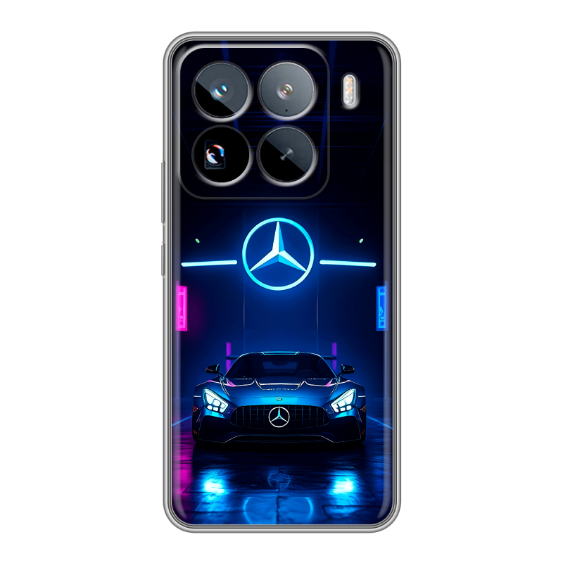 Силиконовый чехол на Xiaomi 15 Pro с принтом Mercedes Мерседес Силиконовый чехол на Xiaomi 15 Pro с принтом Mercedes Мерседес