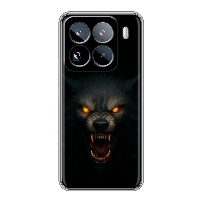 Силиконовый чехол на Xiaomi 15 Pro с принтом Волк Силиконовый чехол на Xiaomi 15 Pro с принтом Волк
