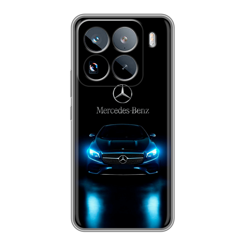 Силиконовый чехол на Xiaomi 15 Pro с принтом Mercedes Мерседес Силиконовый чехол на Xiaomi 15 Pro с принтом Mercedes Мерседес