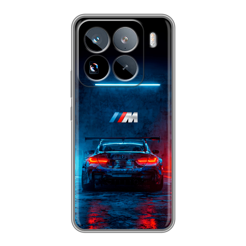 Силиконовый чехол на Xiaomi 15 Pro с принтом BMW БМВ Силиконовый чехол на Xiaomi 15 Pro с принтом BMW БМВ