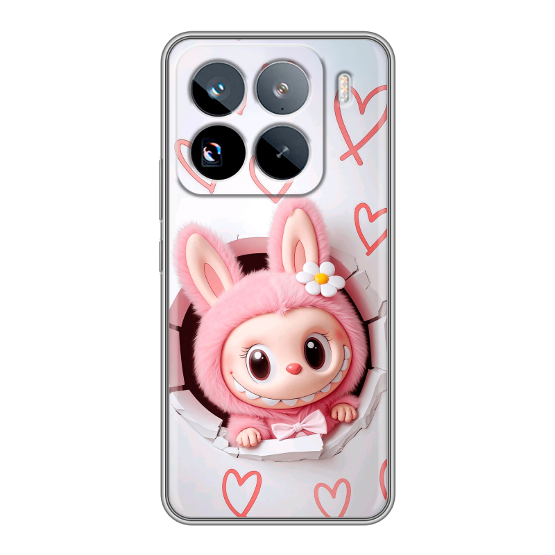 Силиконовый чехол на Xiaomi 15 Pro с принтом Labubu Лабубу Силиконовый чехол на Xiaomi 15 Pro с принтом Labubu Лабубу