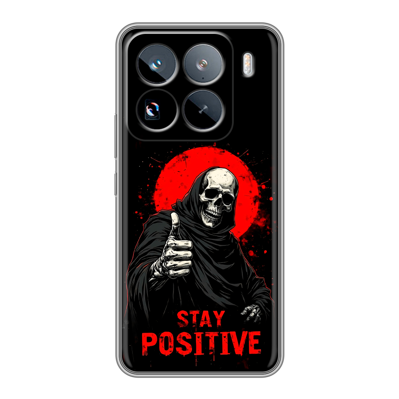 Силиконовый чехол на Xiaomi 15 Pro с принтом смешной скелет Силиконовый чехол на Xiaomi 15 Pro с принтом смешной скелет