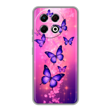 Силиконовый чехол на Tecno Spark 30 Pro с принтом Бабочки Силиконовый чехол на Tecno Spark 30 Pro с принтом Бабочки