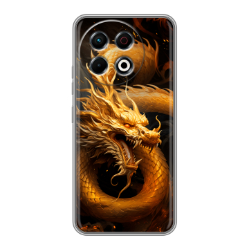 Силиконовый чехол на Tecno Spark 30 Pro с принтом Золотой дракон