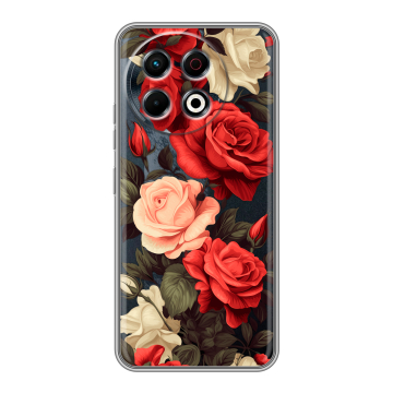 Силиконовый чехол на Tecno Spark 30 Pro с принтом Розы