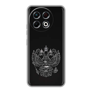 Силиконовый чехол на Tecno Spark 30 Pro с принтом Герб России