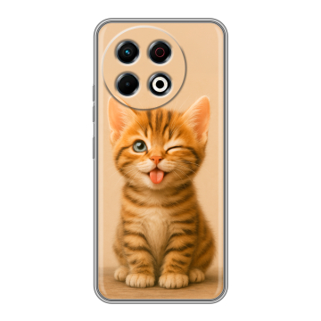 Силиконовый чехол на Tecno Spark 30 Pro с принтом котенок
