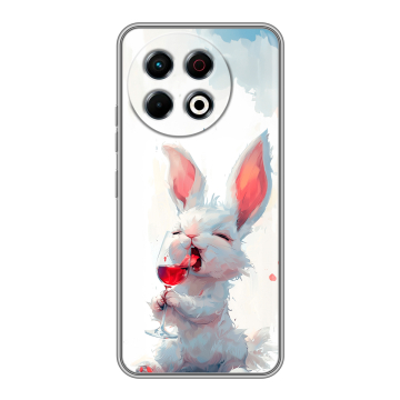 Силиконовый чехол на Tecno Spark 30 Pro с принтом кролик зайчик