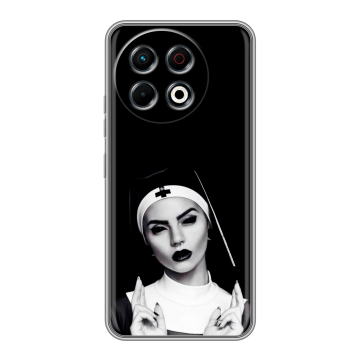 Силиконовый чехол на Tecno Spark 30 Pro с принтом монашка