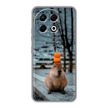 Силиконовый чехол на Tecno Spark 30 Pro с принтом капибара
