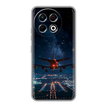 Силиконовый чехол на Tecno Spark 30 Pro с принтом самолет