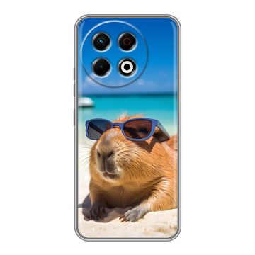 Силиконовый чехол на Tecno Spark 30 Pro с принтом Капибара Силиконовый чехол на Tecno Spark 30 Pro с принтом Капибара
