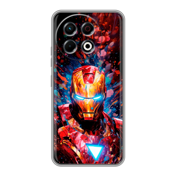 Силиконовый чехол на Tecno Spark 30 Pro с принтом Железный человек Ironman Силиконовый чехол на Tecno Spark 30 Pro с принтом Железный человек Ironman