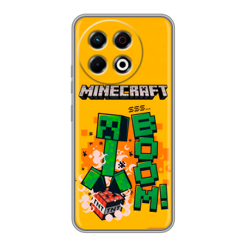Силиконовый чехол на Tecno Spark 30 Pro с принтом Майнкрафт Minecraft