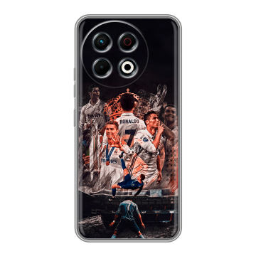 Силиконовый чехол на Tecno Spark 30 Pro с принтом Реал Роналдо Real Ronaldo