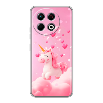 Силиконовый чехол на Tecno Spark 30 Pro с принтом Единорог