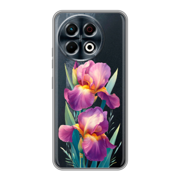 Силиконовый чехол на Tecno Spark 30 Pro с принтом Цветы орхидеи