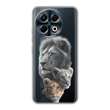 Силиконовый чехол на Tecno Spark 30 Pro с принтом Львы