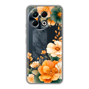 Силиконовый чехол на Tecno Spark 30 Pro с принтом Цветы принт