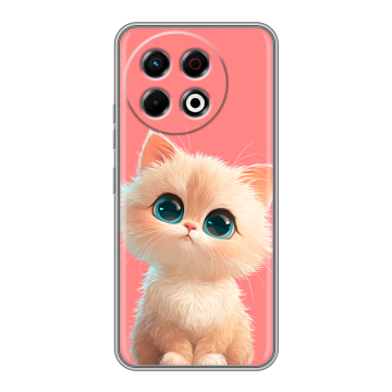 Силиконовый чехол на Tecno Spark 30 Pro с принтом Розовый котенок