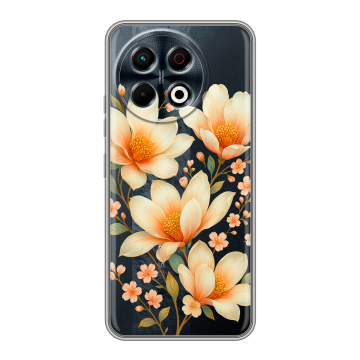 Силиконовый чехол на Tecno Spark 30 Pro с принтом Цветы