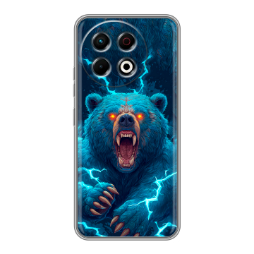 Силиконовый чехол на Tecno Spark 30 Pro с принтом Медведь