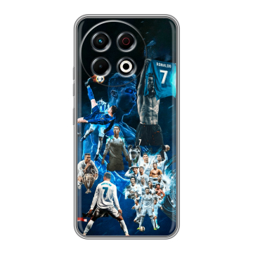 Силиконовый чехол на Tecno Spark 30 Pro с принтом Реал Роналдо