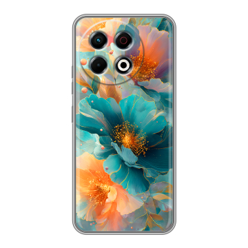 Силиконовый чехол на Tecno Spark 30 Pro с принтом Цветы