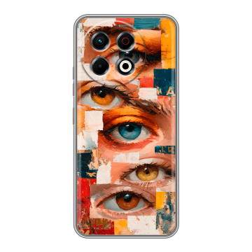 Силиконовый чехол на Tecno Spark 30 Pro с принтом Модный принт