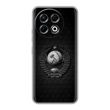 Силиконовый чехол на Tecno Spark 30 Pro с принтом Герб Флаг СССР Силиконовый чехол на Tecno Spark 30 Pro с принтом Герб Флаг СССР