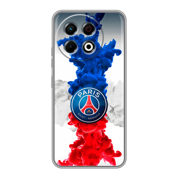 Силиконовый чехол на Tecno Spark 30 Pro с принтом PSG ПСЖ