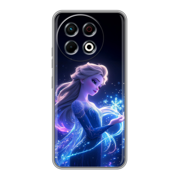 Силиконовый чехол на Tecno Spark 30 Pro с принтом Холодное сердце Frozen