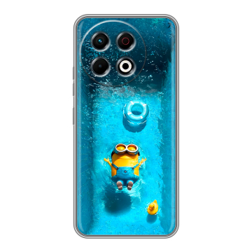 Силиконовый чехол на Tecno Spark 30 Pro с принтом Миньоны