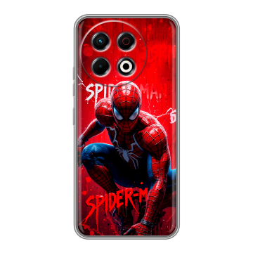 Силиконовый чехол на Tecno Spark 30 Pro с принтом Spiderman Человек паук