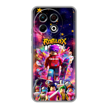 Силиконовый чехол на Tecno Spark 30 Pro с принтом Roblox Роблокс