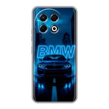 Силиконовый чехол на Tecno Spark 30 Pro с принтом BMW БМВ