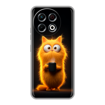 Силиконовый чехол на Tecno Spark 30 Pro с принтом Смешной кот