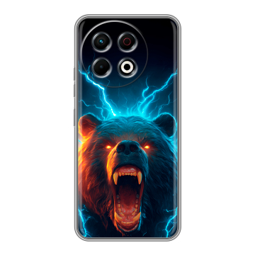 Силиконовый чехол на Tecno Spark 30 Pro с принтом Медведь